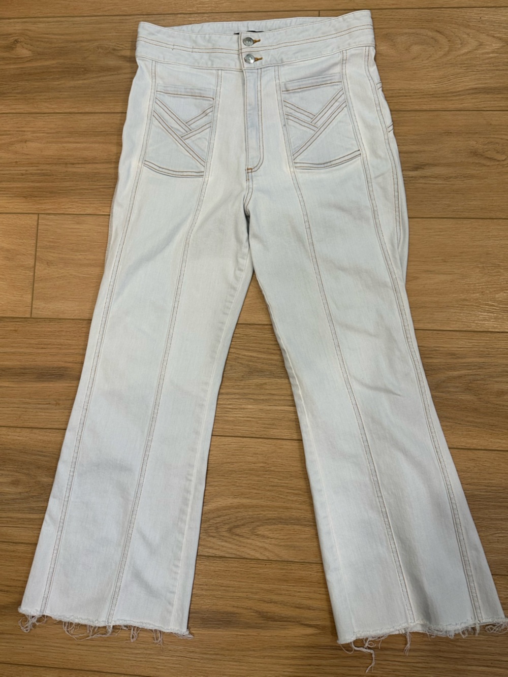 Veronica Beard Light Blue Farrah Wide Leg Jeans. Size 31/12 Women’s